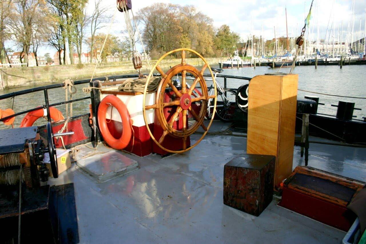 Aft deck with the wooden ship's wheel